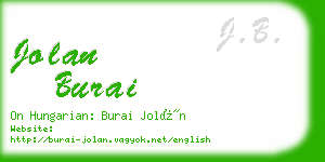 jolan burai business card
